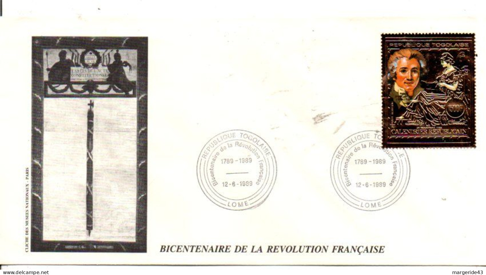 BICENTENAIRE REVOLUTION FRANCAISE 88 FDC ET LETTRES DANS UN CLASSEUR AVEC ETUI - 2 ème PARTIE