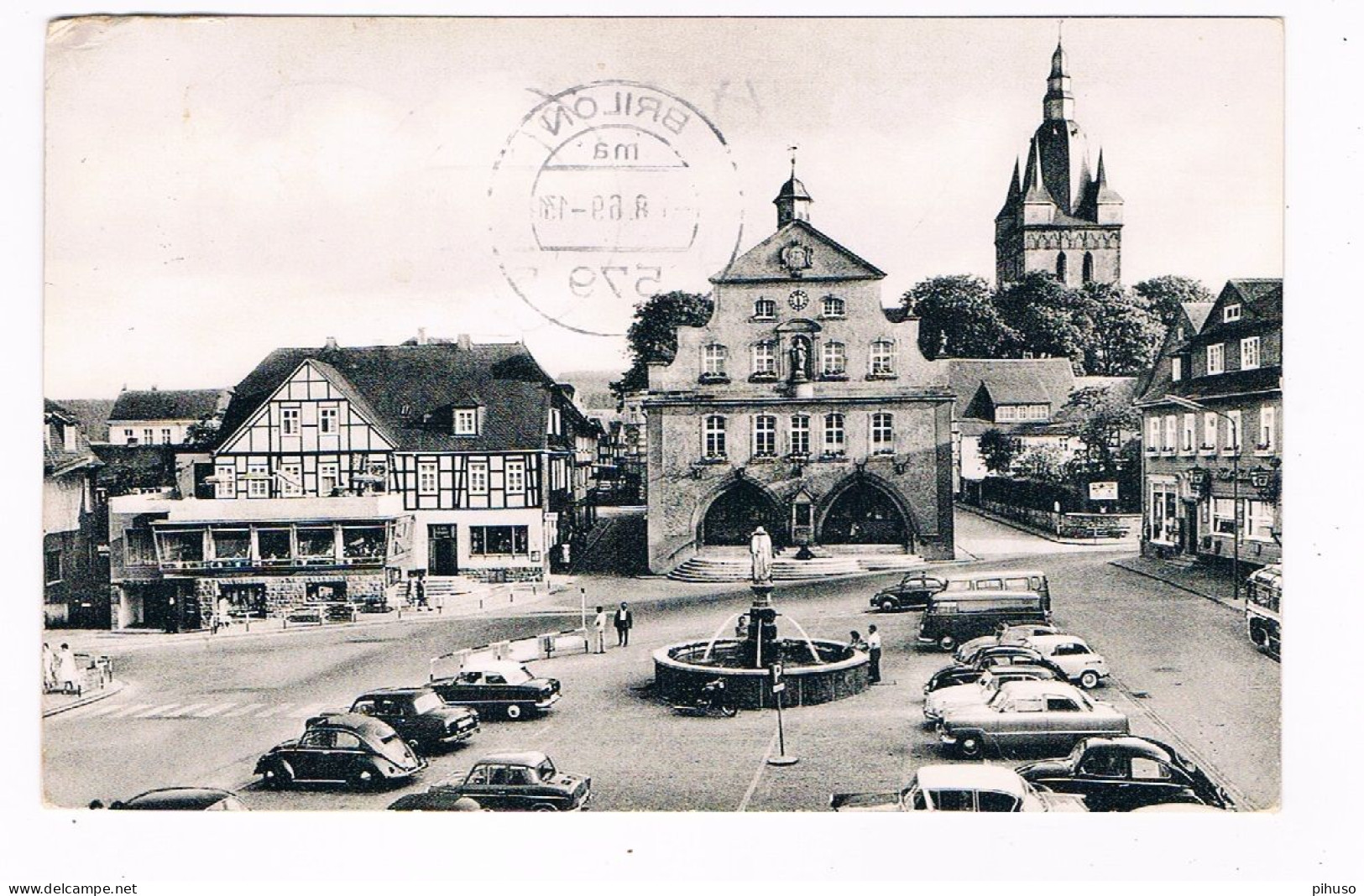 D-17153   BRILON : Marktplatz ( Volkswagen Käfer, Beetle) - Arnsberg