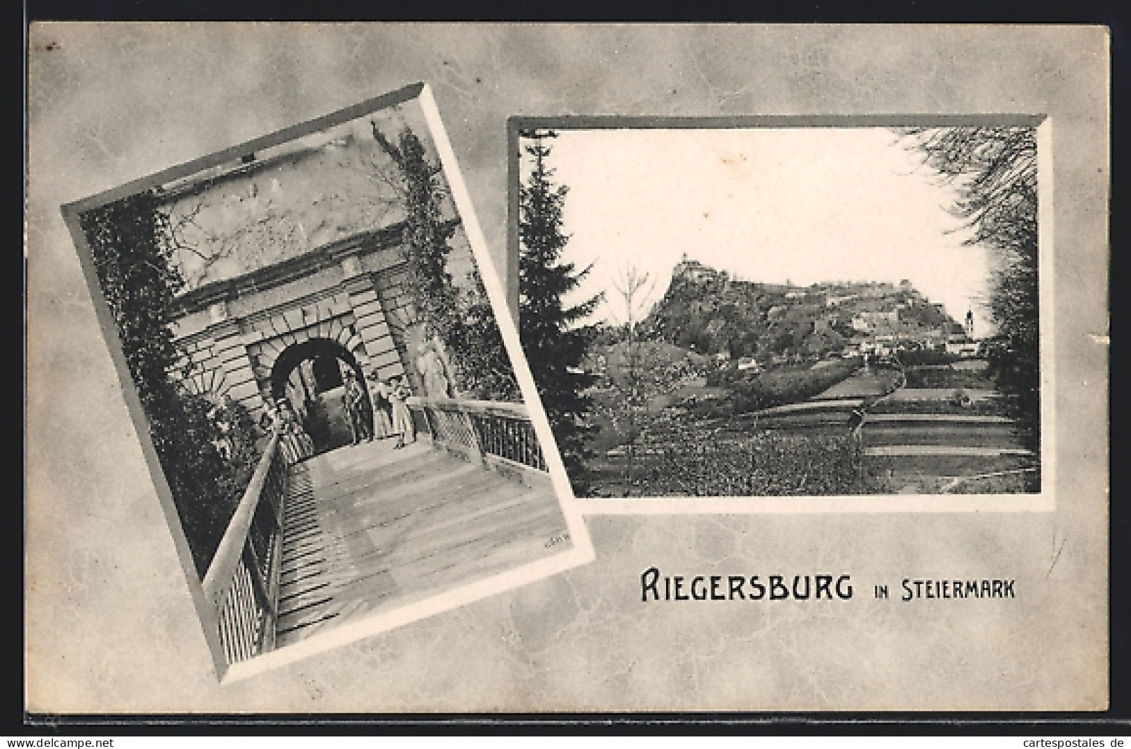 AK Riegersburg /Steiermark, Schlossportal, Ortsansicht Aus Der Ferne  - Otros & Sin Clasificación