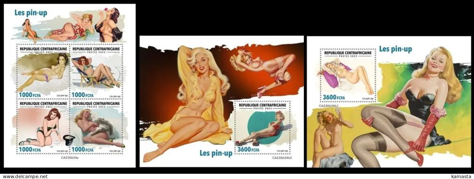 Central Africa 2023 Pin-up Girls. (634) OFFICIAL ISSUE - Unclassified