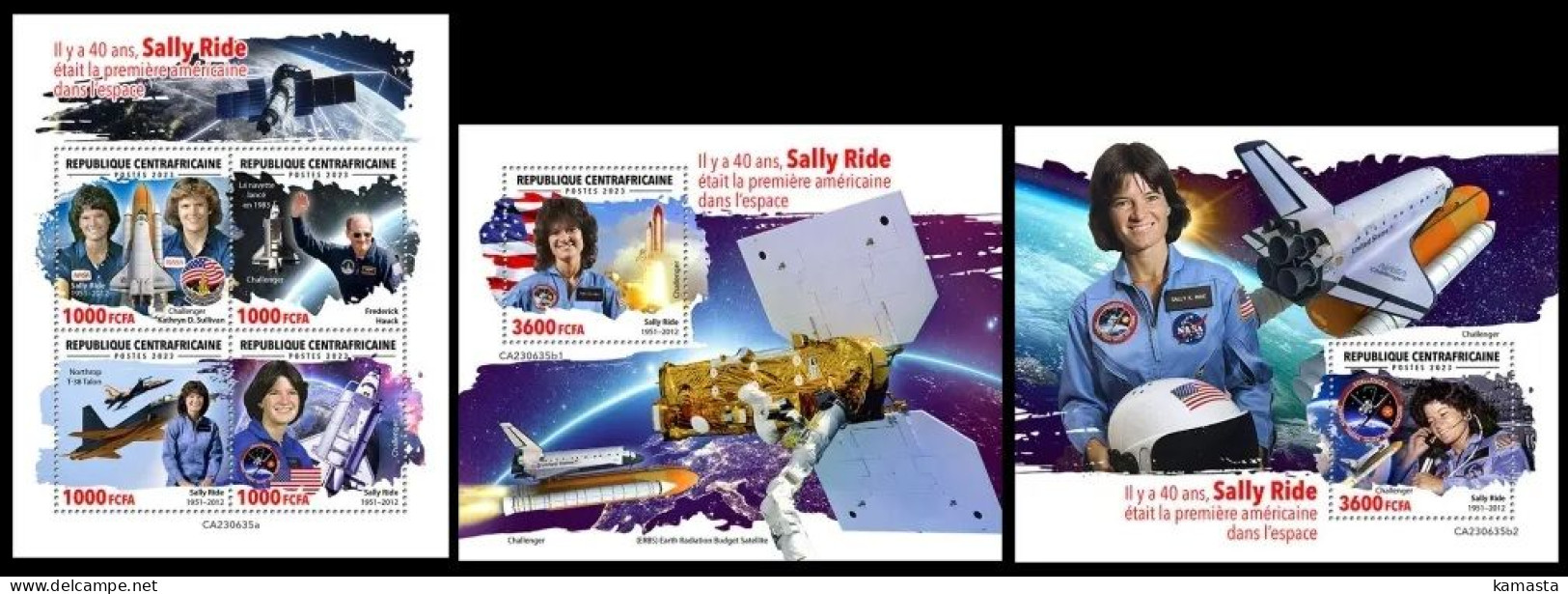 Central Africa 2023 40th Anniversary Of First American Woman In Space Sally Ride. (635) OFFICIAL ISSUE - Afrika