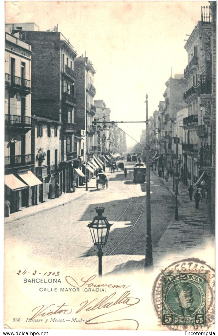 CPA Carte Postale Espagne Barcelona  Calle Mayor  1903 VM80600 - Barcelona