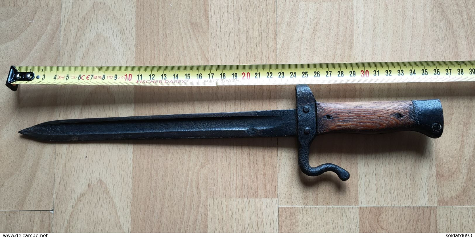 Baionnette  ,couteau De Tranchée , Berthier Mousqueton 1892 Quillon Inverse Modifier - Knives/Swords