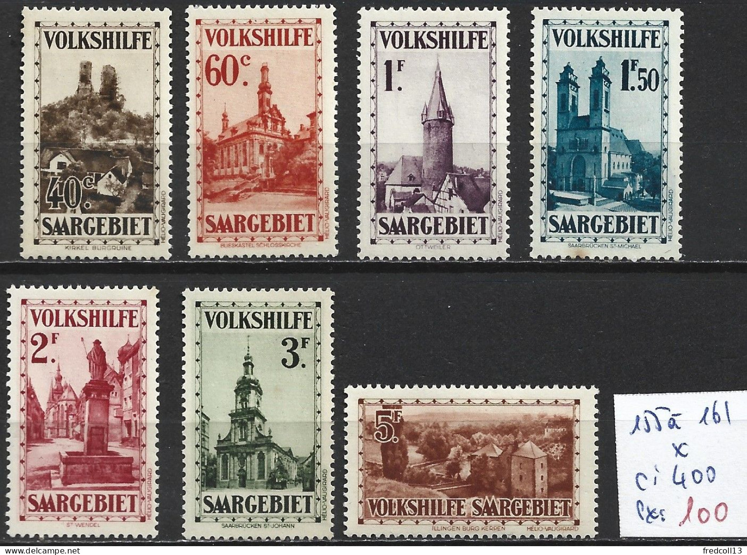 SARRE 155 à 161 * Côte 400 € - Unused Stamps