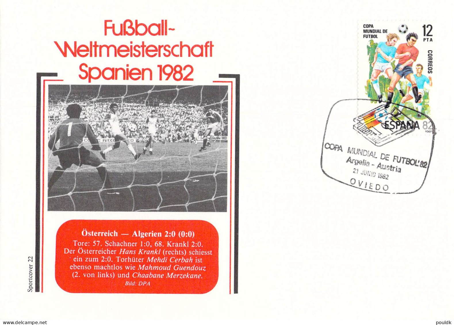 FIFA World Cup in Football in Spain 1982 - 14 covers. Postal weight approx 0,09 kg. Please read Sales Conditions under I