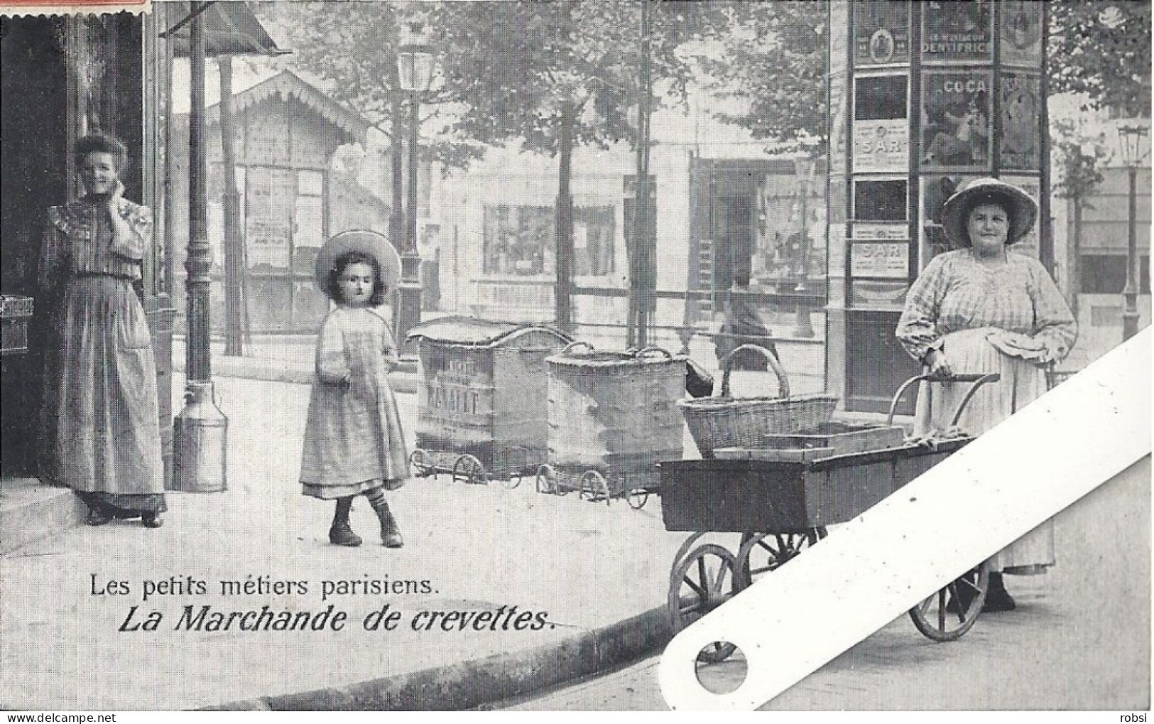 75 Paris, Petits Métiers Parisiens,  Ed Laas Et Pecaud, , La Marchand De Crevettes, D5005 - Loten, Series, Verzamelingen