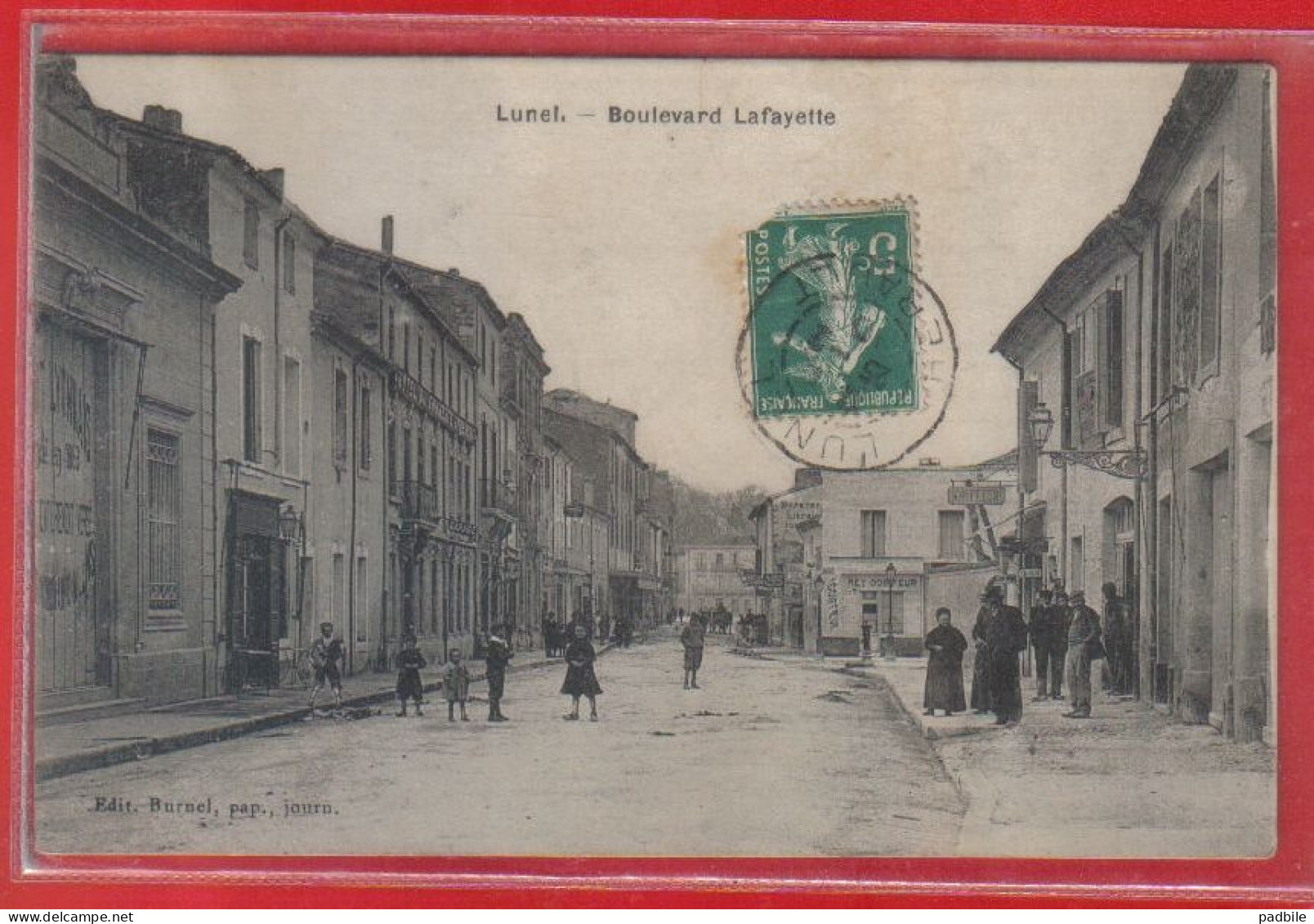 Carte Postale 34. Lunel  Boulevard Lafayette    Très Beau Plan - Lunel