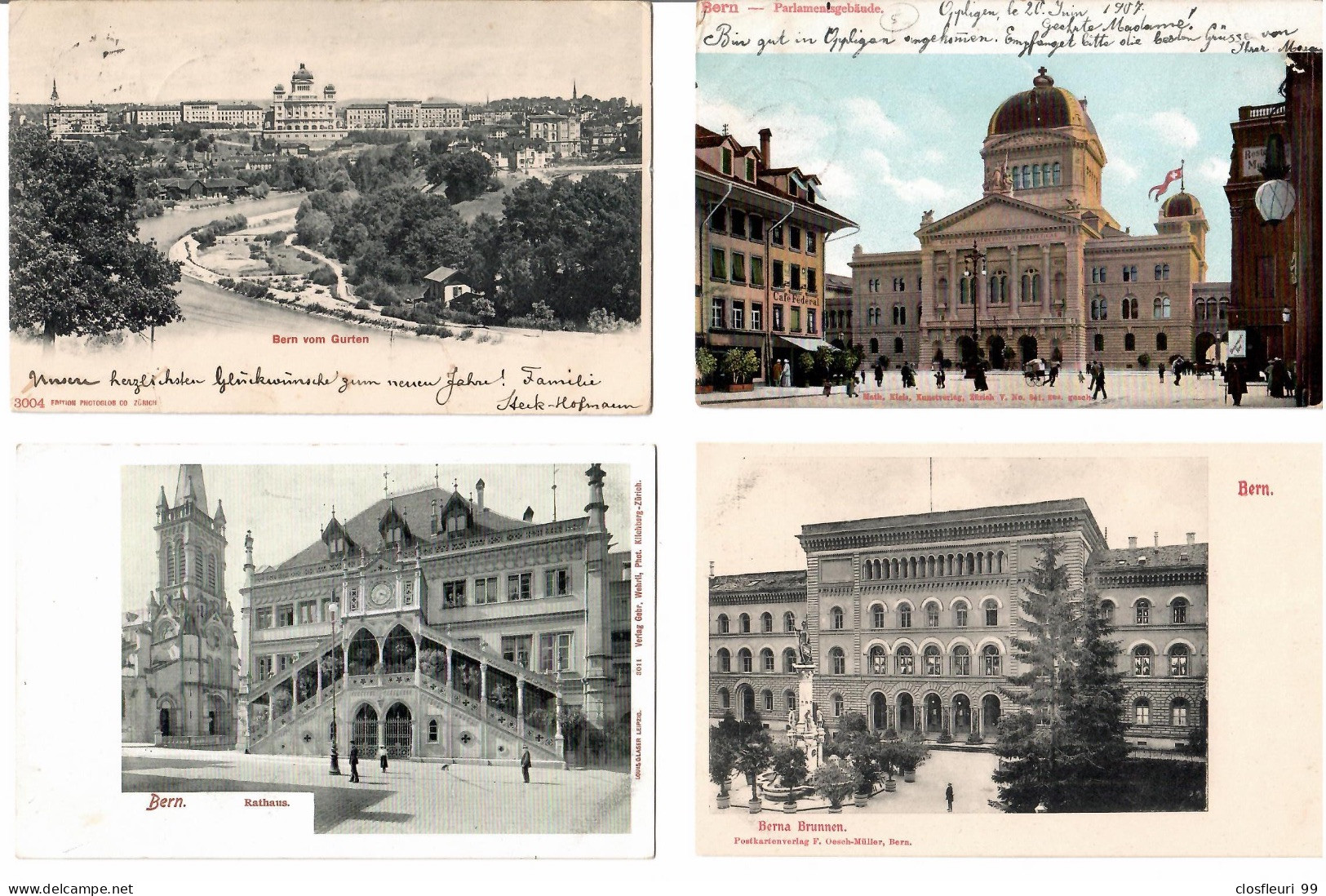 Lot De 31 Ansichtskarten Aus Bern Un Umgebung. Vorlaüferkarten Aus 1900. Beobachten Auch Stempel .... - Other & Unclassified
