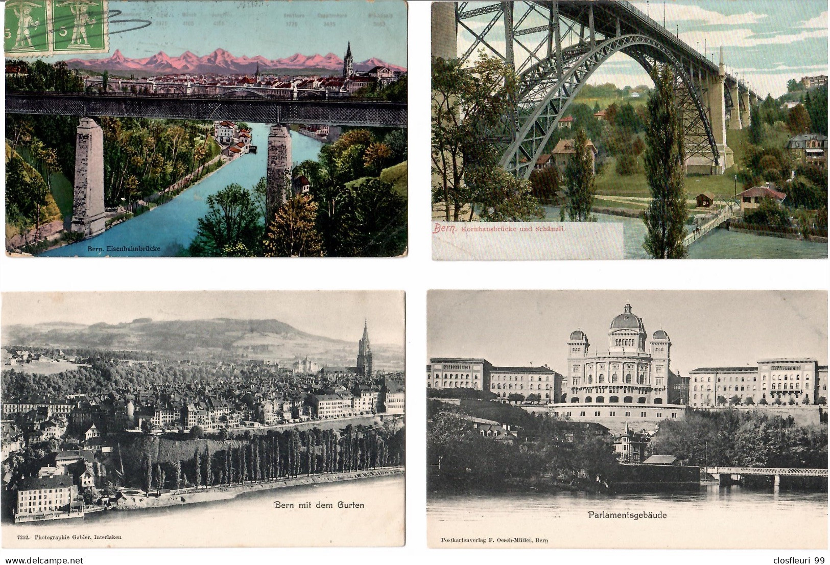 Lot De 31 Ansichtskarten Aus Bern Un Umgebung. Vorlaüferkarten Aus 1900. Beobachten Auch Stempel .... - Other & Unclassified