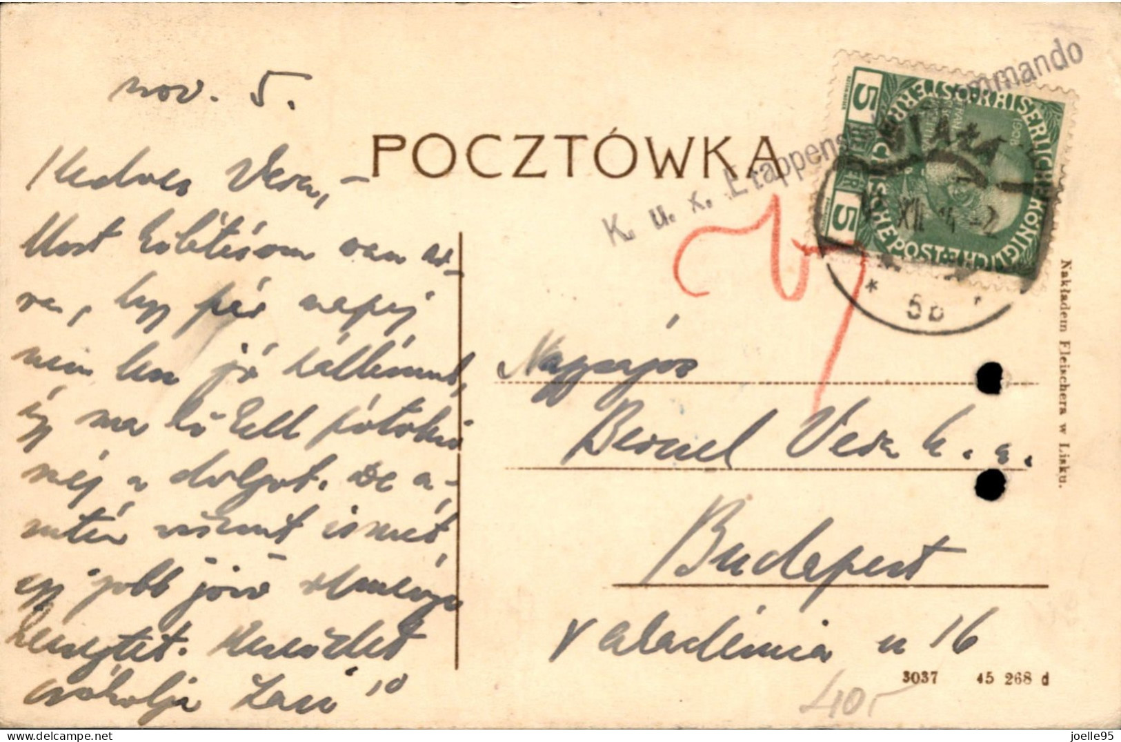 Polen - Poslka - Poland - Lisku - KuK Veldpost - 1918 - Bosnia Y Herzegovina