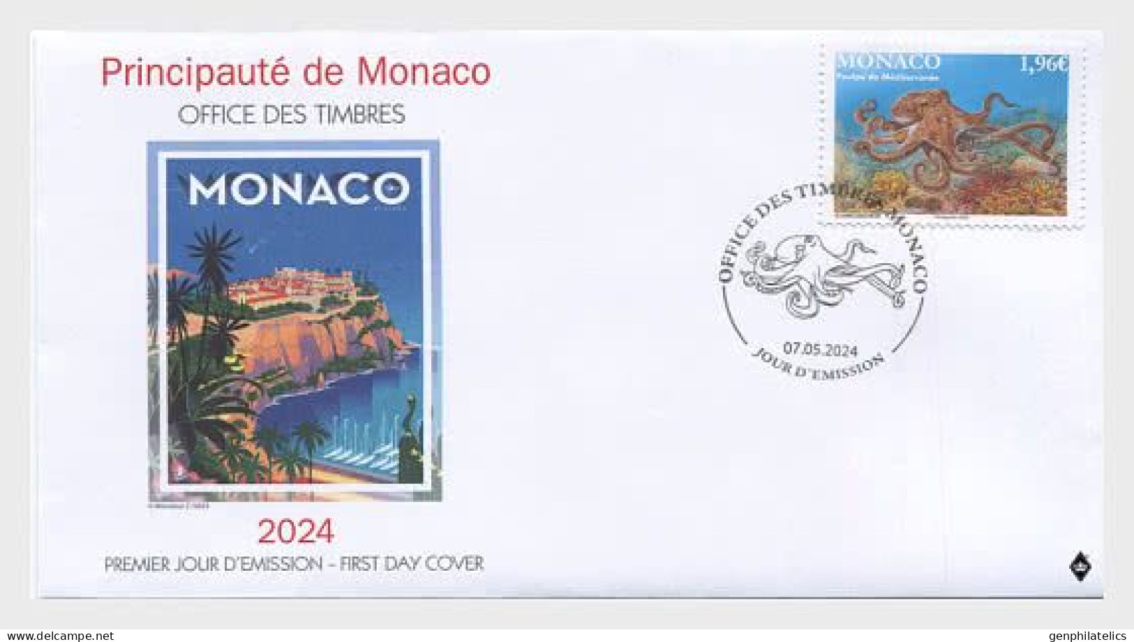 MONACO 2024 Europa CEPT. Underwater Fauna & Flora (Preorder) - Fine Stamp FDC - Unused Stamps