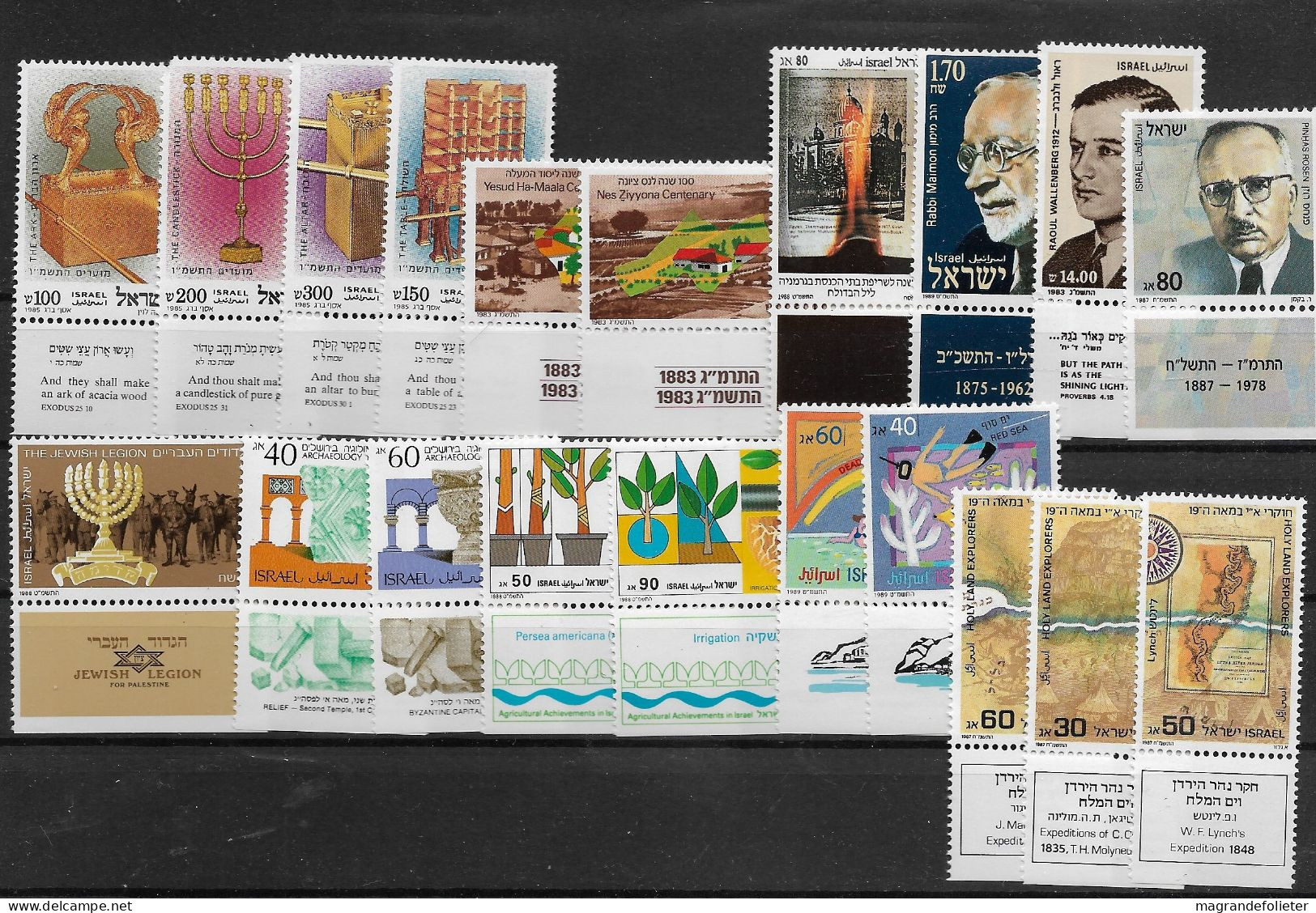 TIMBRE STAMP ZEGEL ISRAEL PETIT LOT  TOUS  XX AVEC TABS - Neufs (avec Tabs)