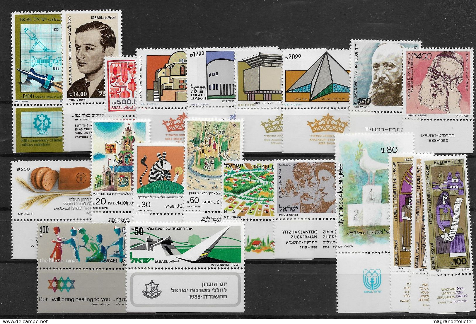 TIMBRE STAMP ZEGEL ISRAEL PETIT LOT  TOUS  XX AVEC TABS - Nuevos (con Tab)