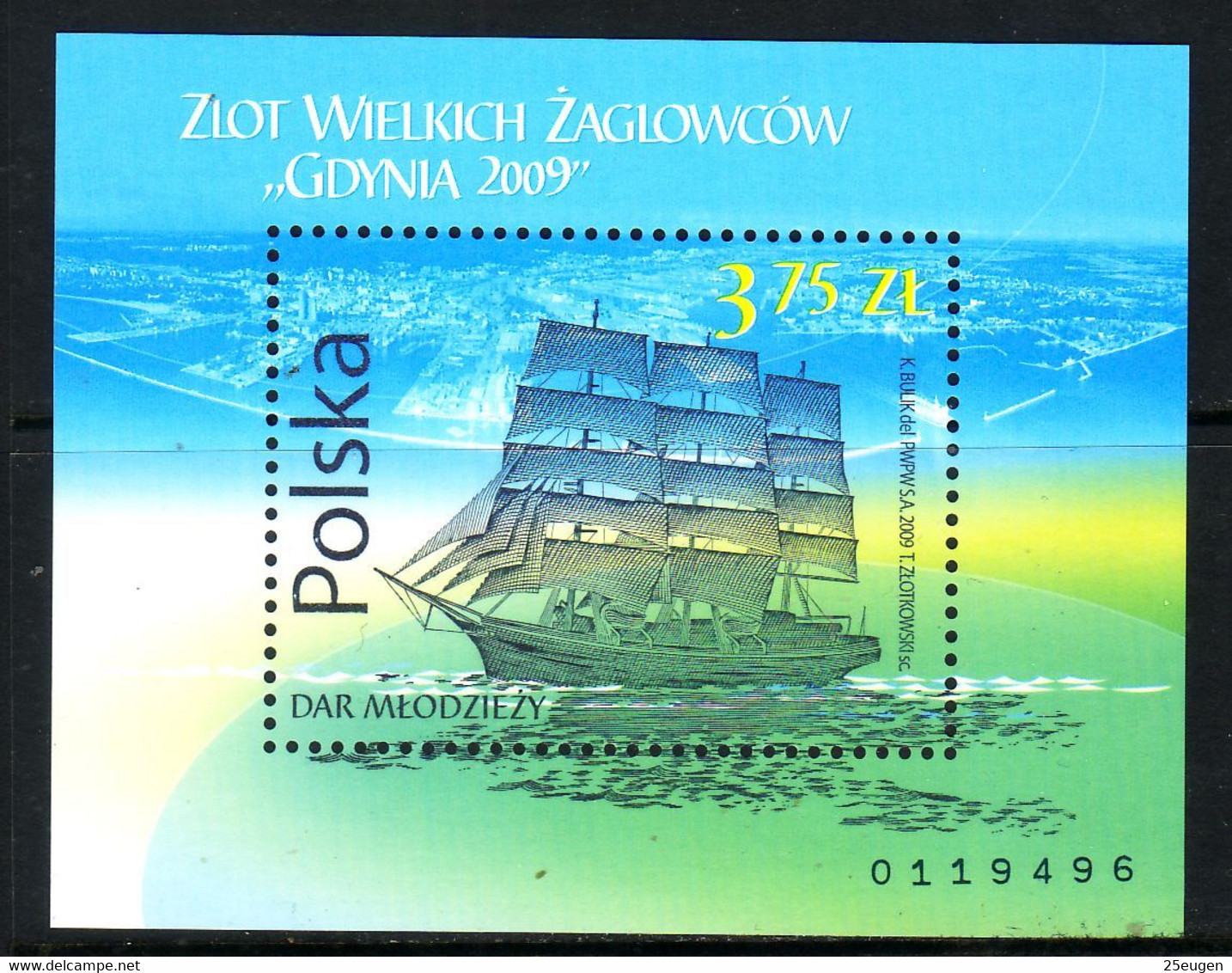 POLAND 2009 Michel No Bl 188  MNH - Ships