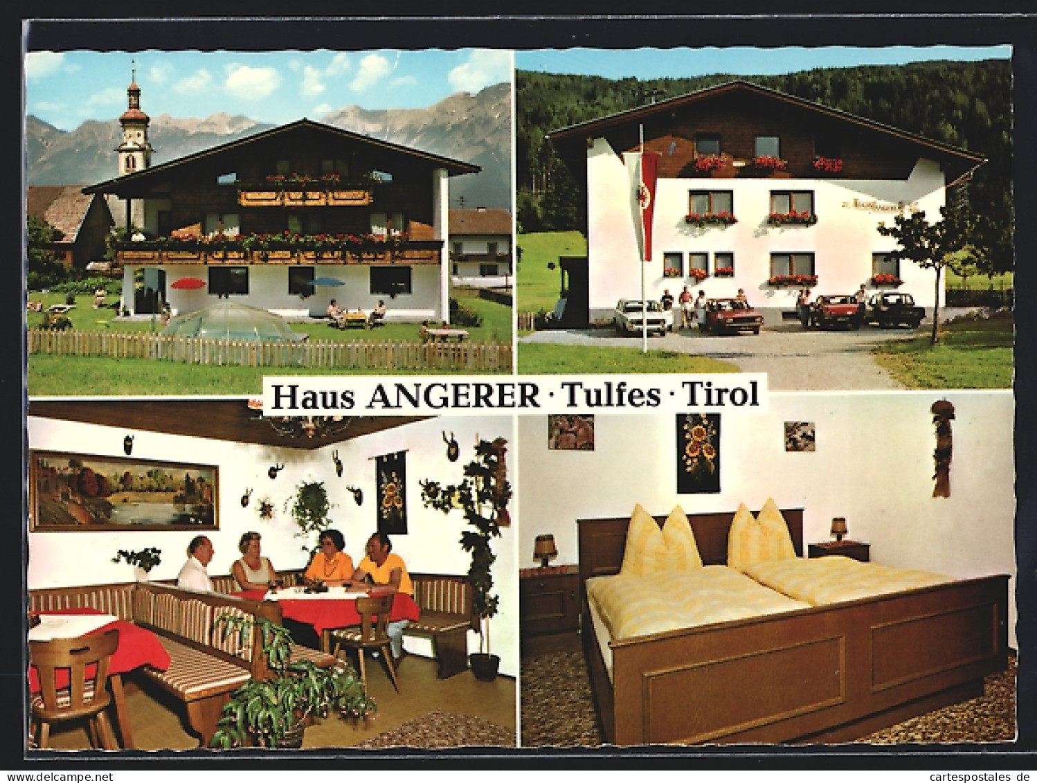 AK Tulfes /Tirol, Die Pension Haus Angerer Mit Innenansichten, Schmalzgasse 6  - Sonstige & Ohne Zuordnung