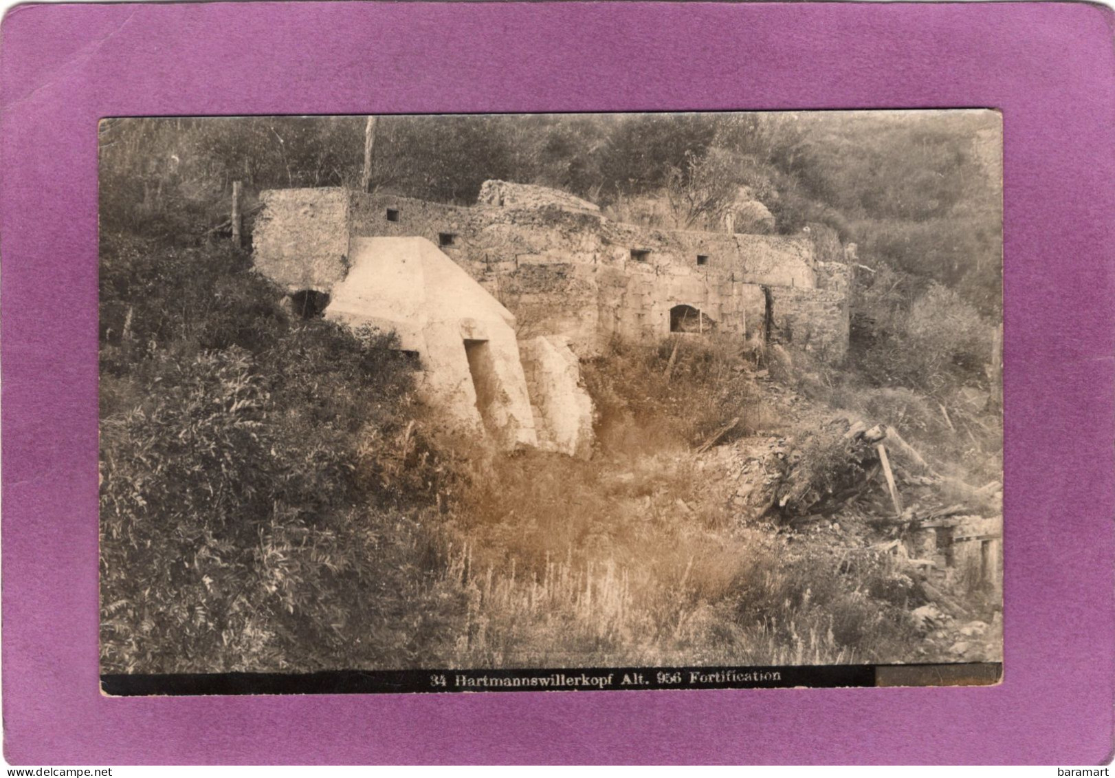 68 Militaria Vieil Armand  Carte Photo  Hartmannswillerkopf   Fortification - Altri & Non Classificati