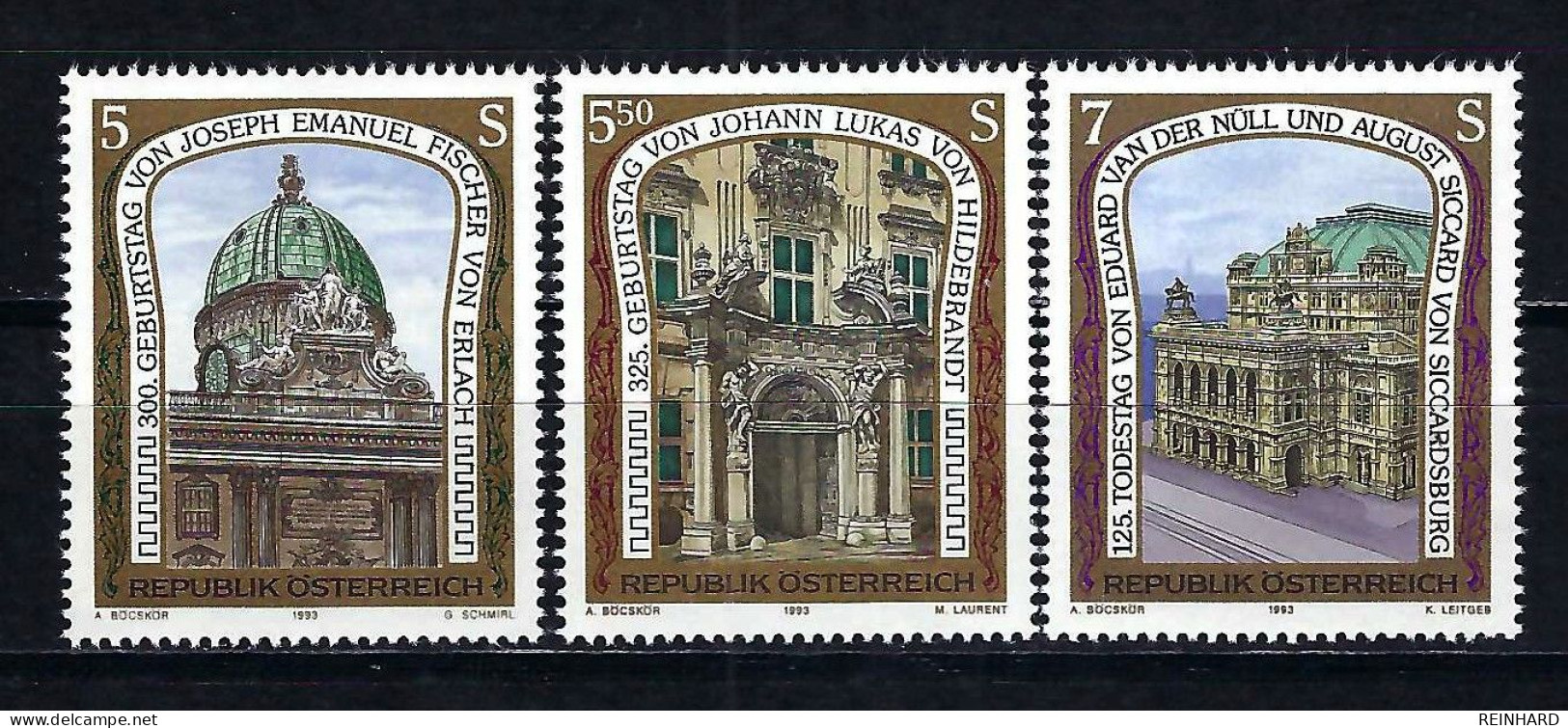 ÖSTERREICH Komplettsatz ANK-Nr. 2115 - 2117 Bildende Kunst Postfrisch - Siehe Bild - Unused Stamps