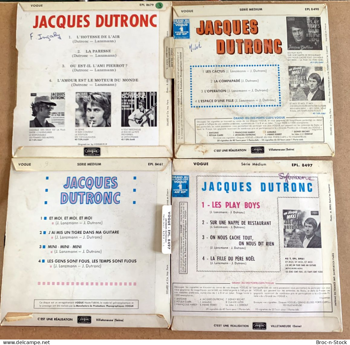 Disque Vinyle 45T - Jacques DUTRONC ‎– Lot De 4 Disques - Disco & Pop