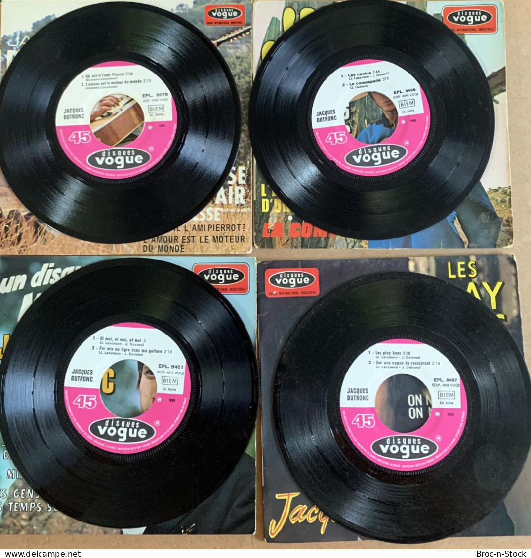 Disque Vinyle 45T - Jacques DUTRONC ‎– Lot De 4 Disques - Disco & Pop