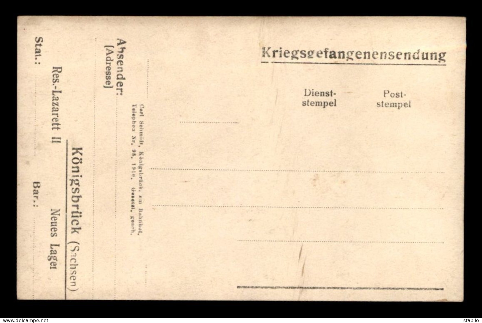 GUERRE 14/18 - ORCHESTRE SERBE AU CAMP DE KONIGSBRUCK - CARTE PHOTO ORIGINALE - Weltkrieg 1914-18