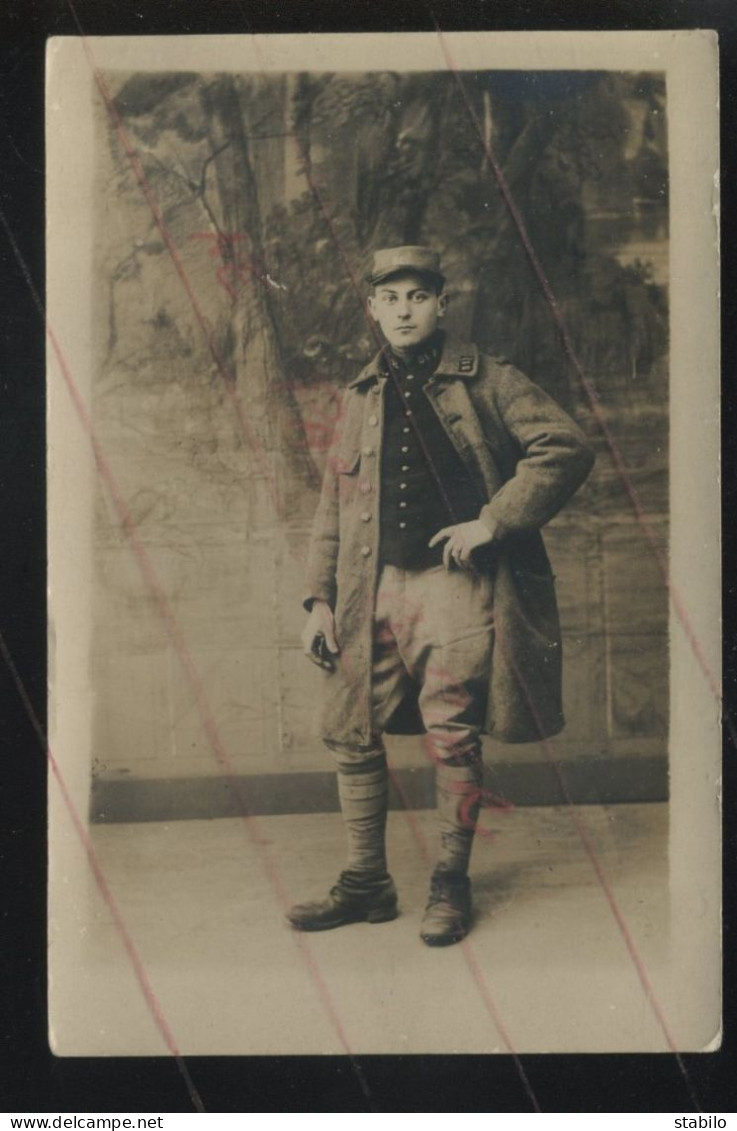 GUERRE 14/18 - SOLDAT - 81 SUR LE COL  - CARTE PHOTO ORIGINALE - War 1914-18