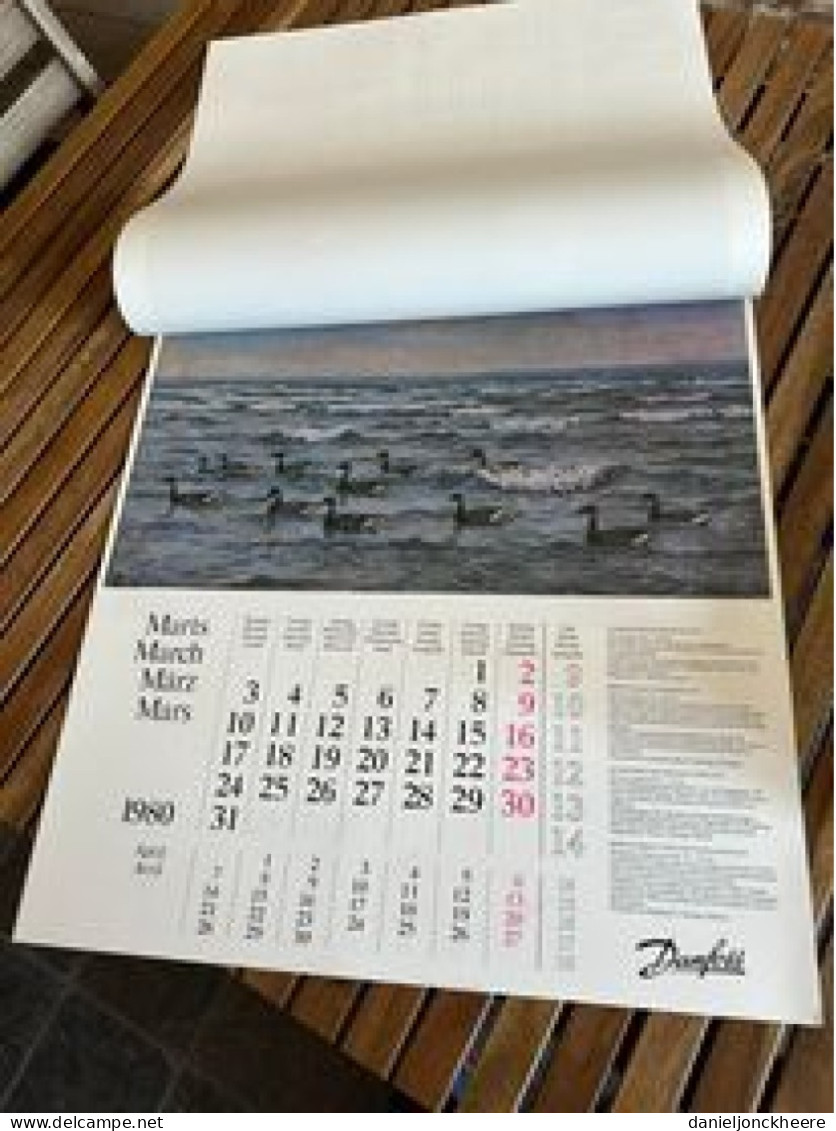 Kalender Calendrier Calendar Danfoss The Art Of Painting Birds 1980 - Grossformat : 1981-90