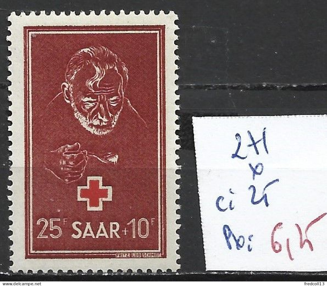 SARRE 271 * Côte 25 € - Cruz Roja