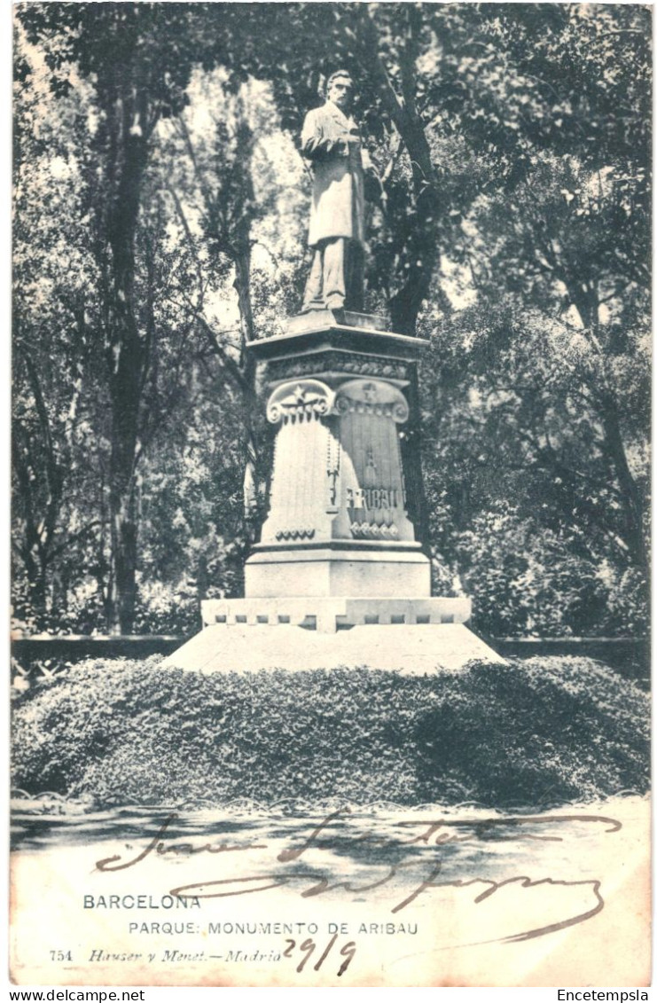 CPA Carte Postale Espagne Barcelona  Monumento De Aribau  1902 VM80602 - Barcelona