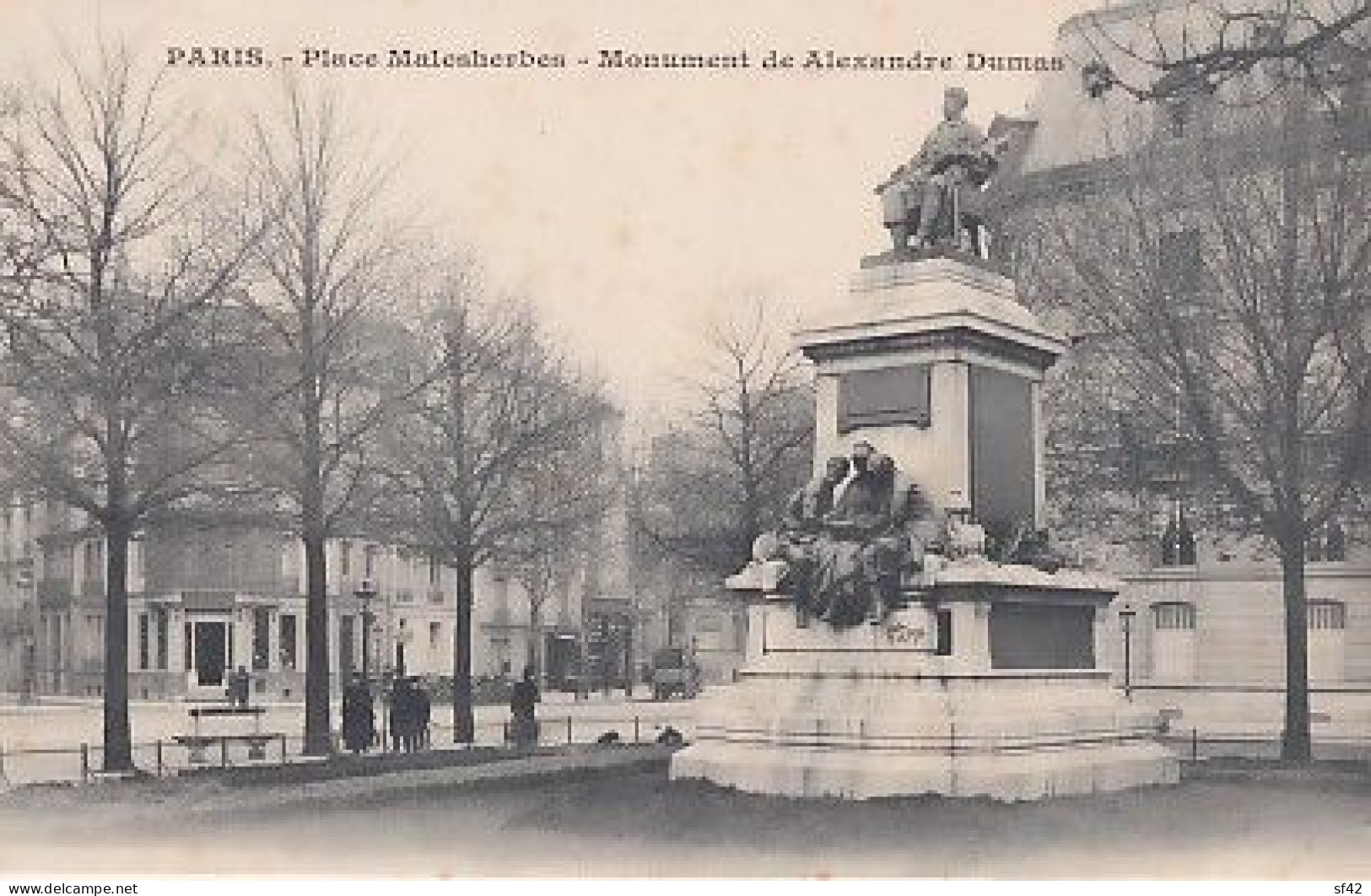 PARIS      PLACE MALESHERBES. MONUMENT D ALEXANDRE DUMAS   PRECURSEUR - Squares