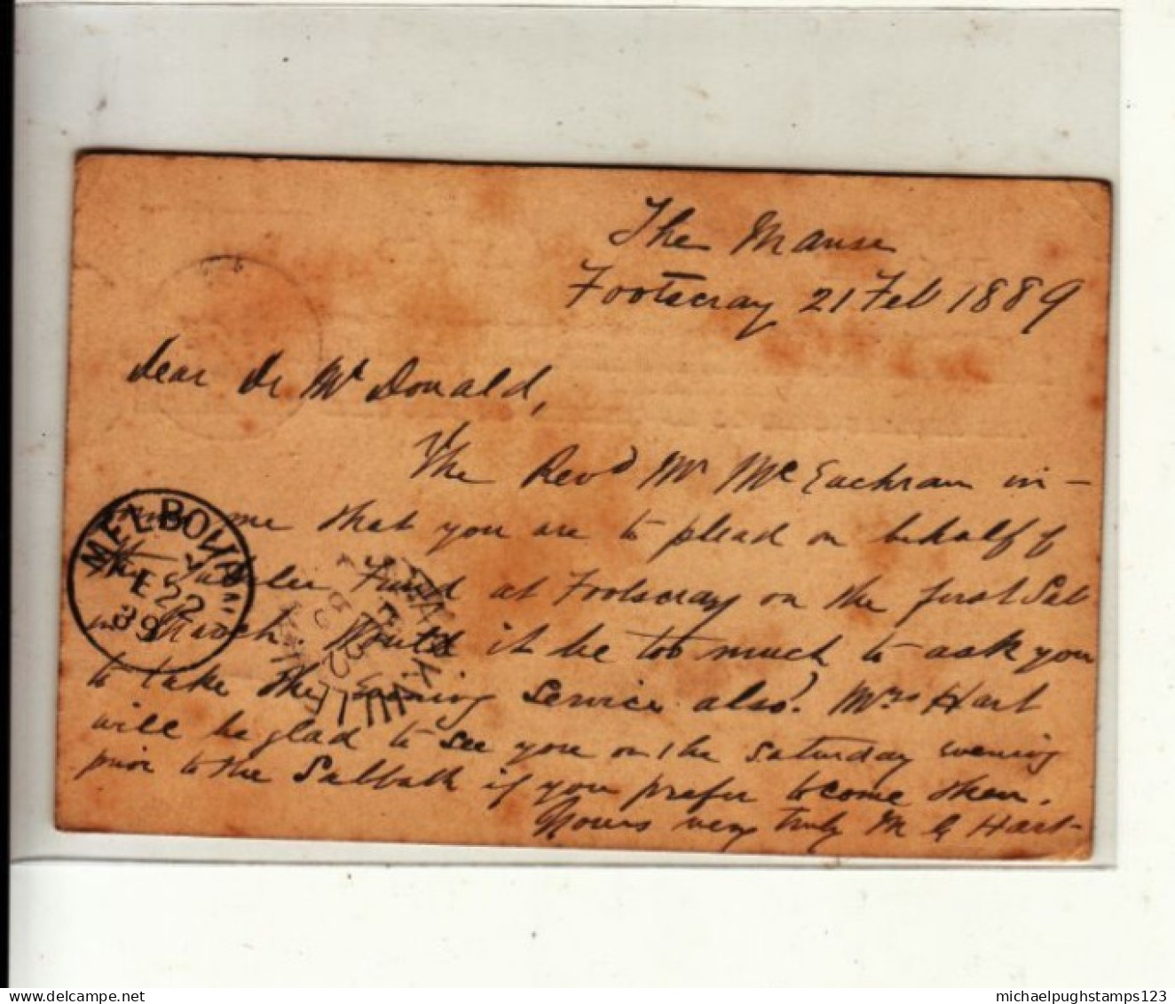 Victoria / Stationery / Postmarks - Other & Unclassified