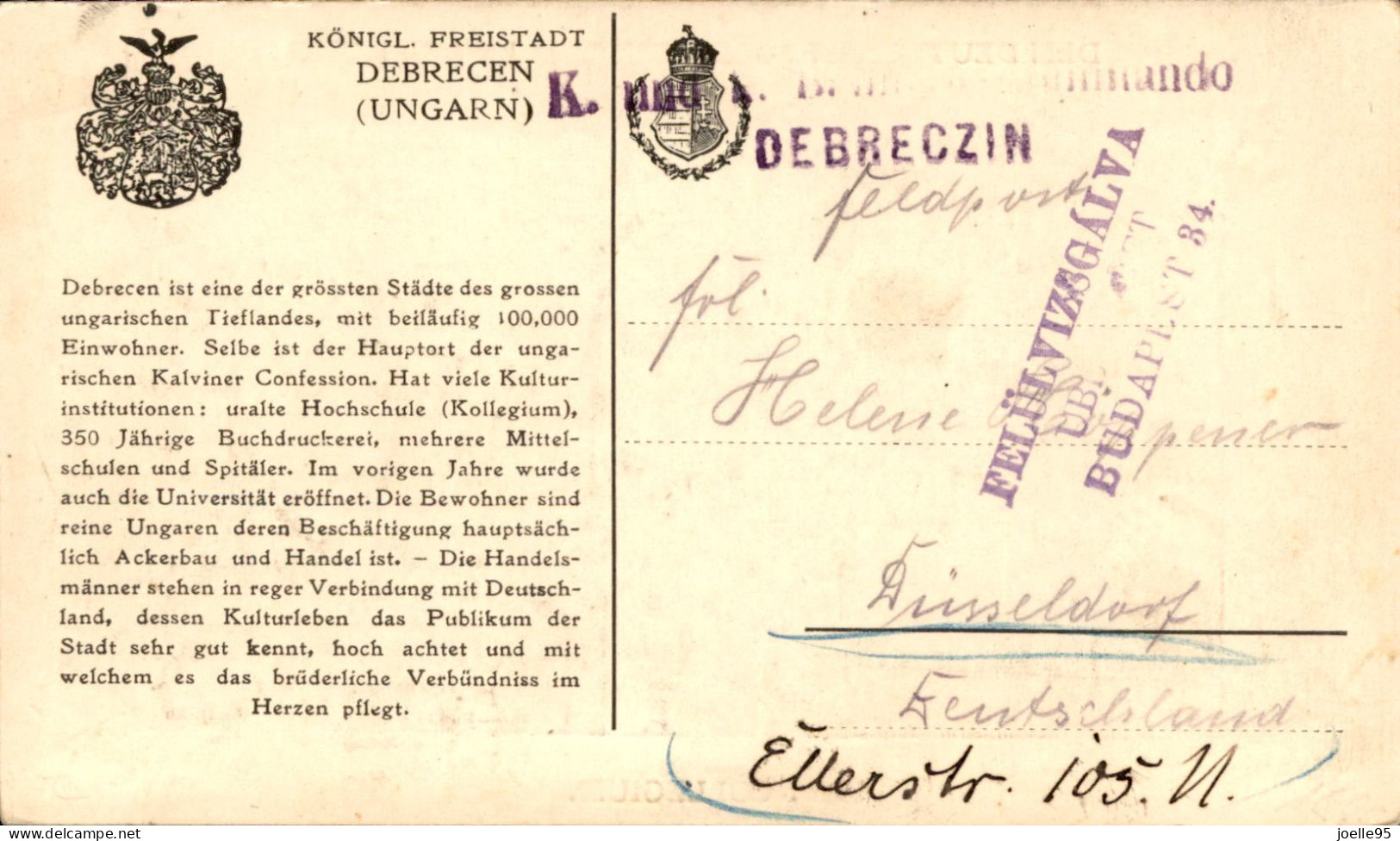 Hongarije - Hungary - Debrechen - Debrecen - Debreczin - KuK Veldpost - 1916 - Hungary