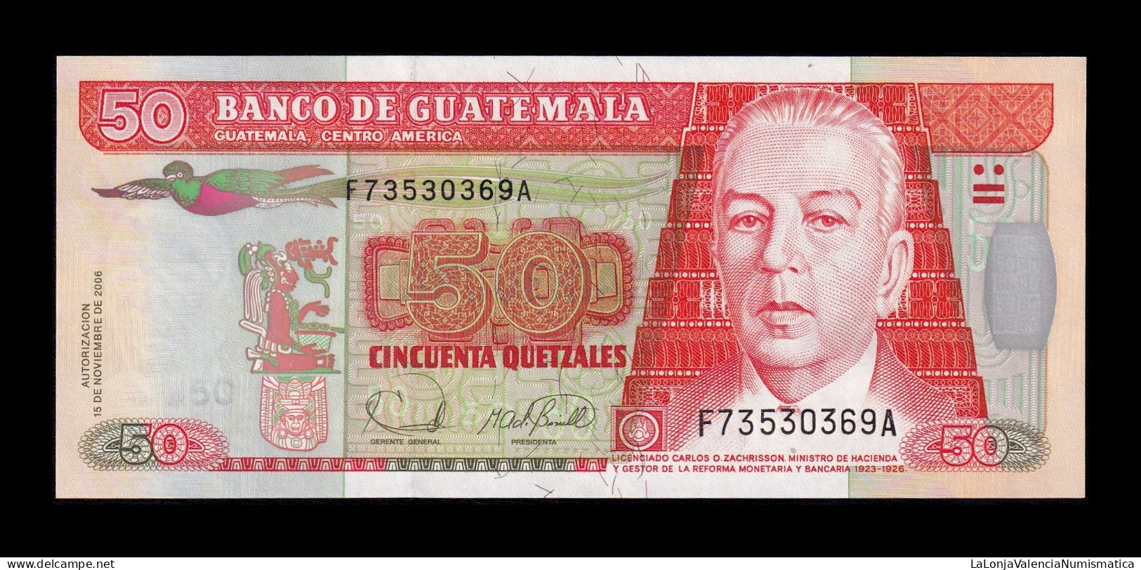 Guatemala 50 Quetzales 2006 Pick 113a Sc Unc - Guatemala