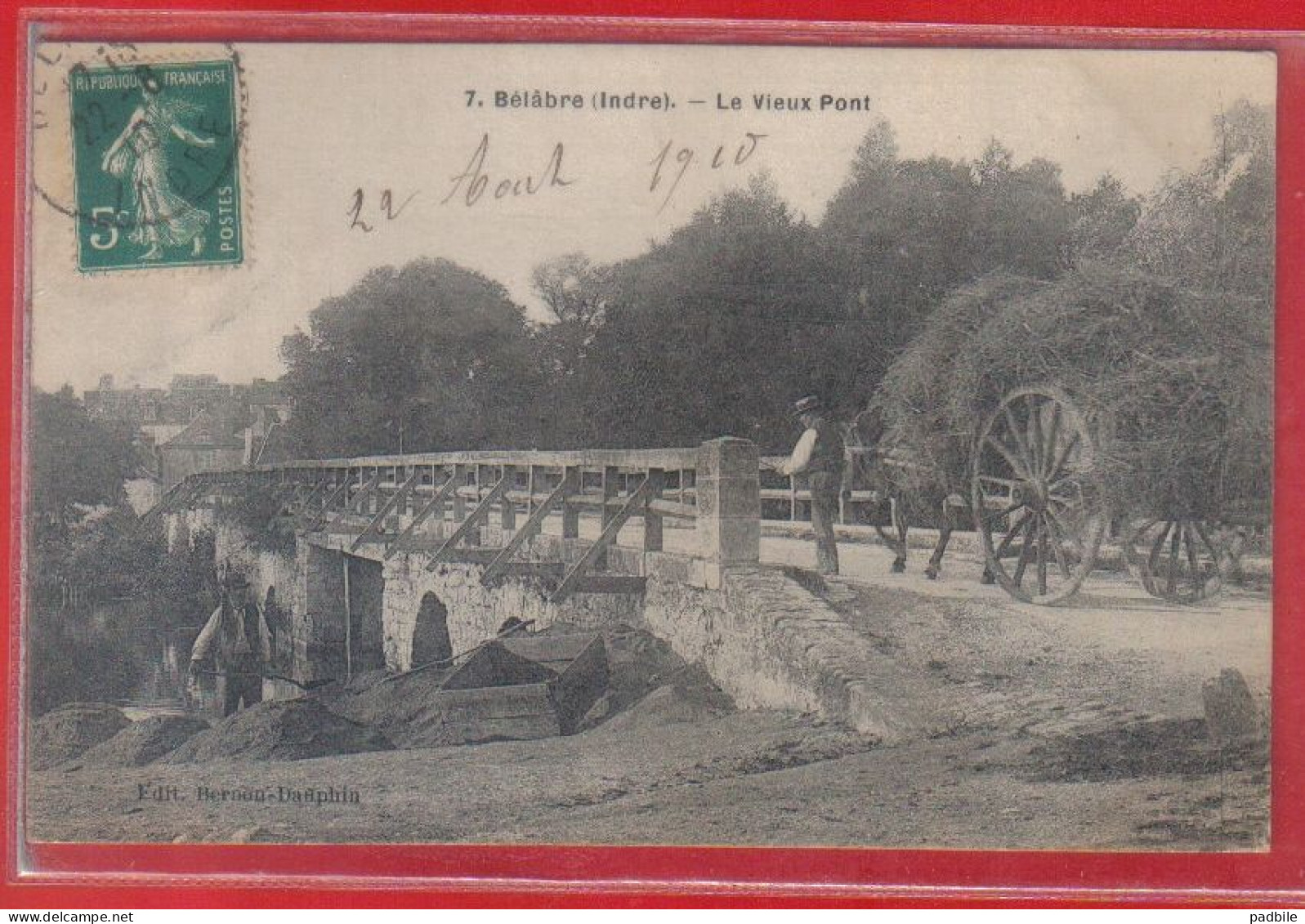 Carte Postale 36. Bélâbre  Le Vieux Pont   Très Beau Plan - Autres & Non Classés