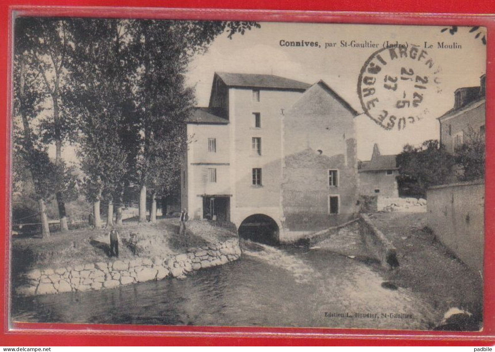 Carte Postale 36. Connives Par St-Gaultier  Le Moulin   Très Beau Plan - Autres & Non Classés