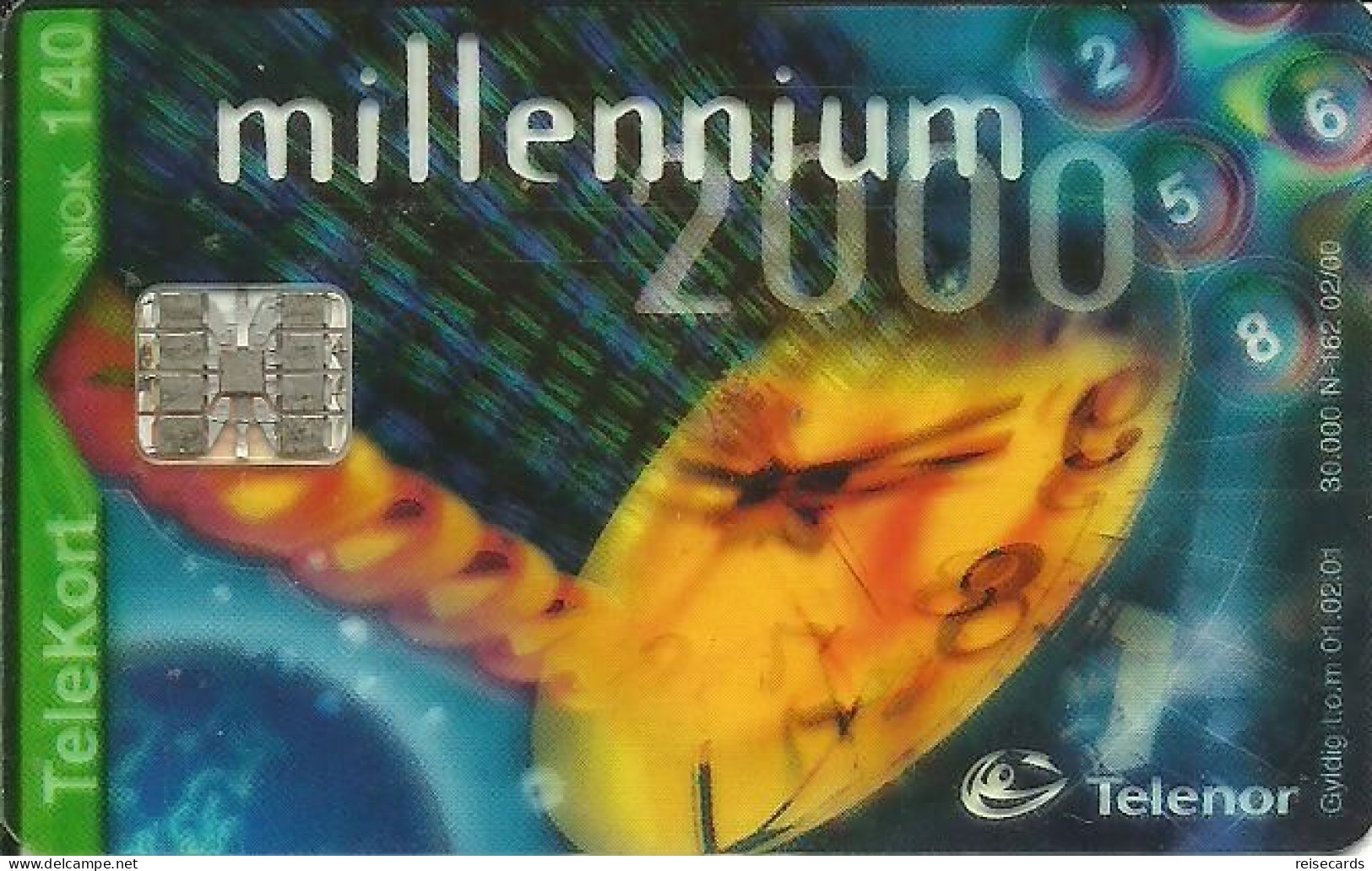 Norway: Telenor - 2000 Millenium. Transparent - Norvège
