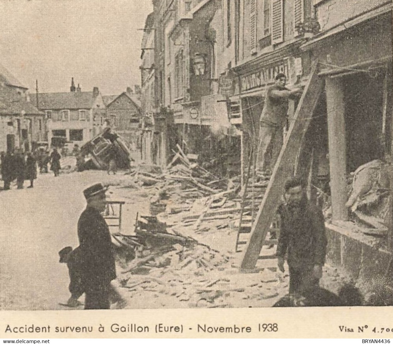 27 - ACCIDENT SURVENU à GAILLON - NOVEMBRE 1938 - CARTE  POSTALE ANCIENNE Par ASSURANCE "LA PREVOYANCE" - Otros & Sin Clasificación