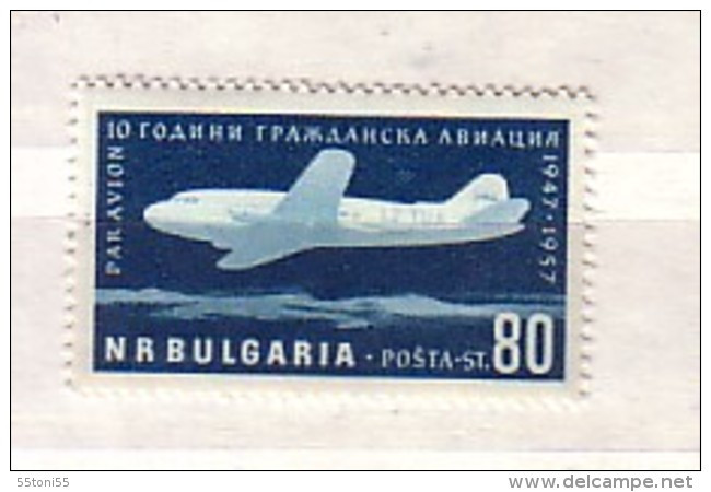 1957 10 Years Civil Aviation In Bulgaria 1v.- MNH  Bulgaria / Bulgarie - Neufs