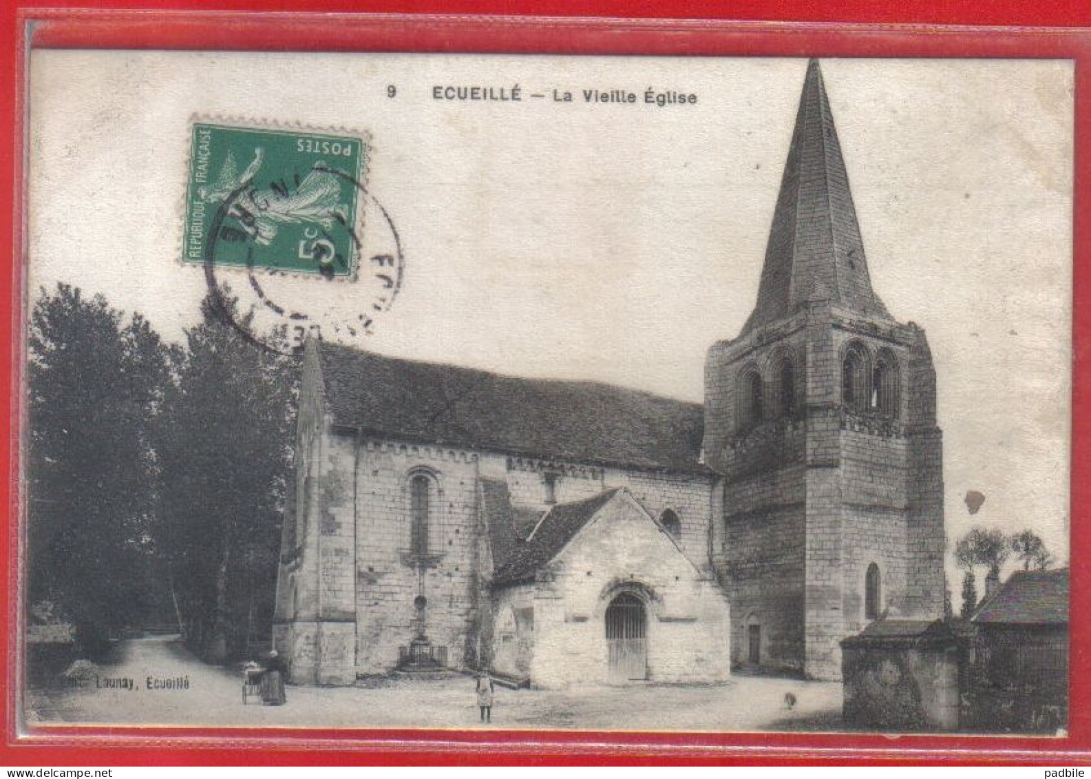 Carte Postale 36. Ecueillé  La Vieille église  Très Beau Plan - Autres & Non Classés