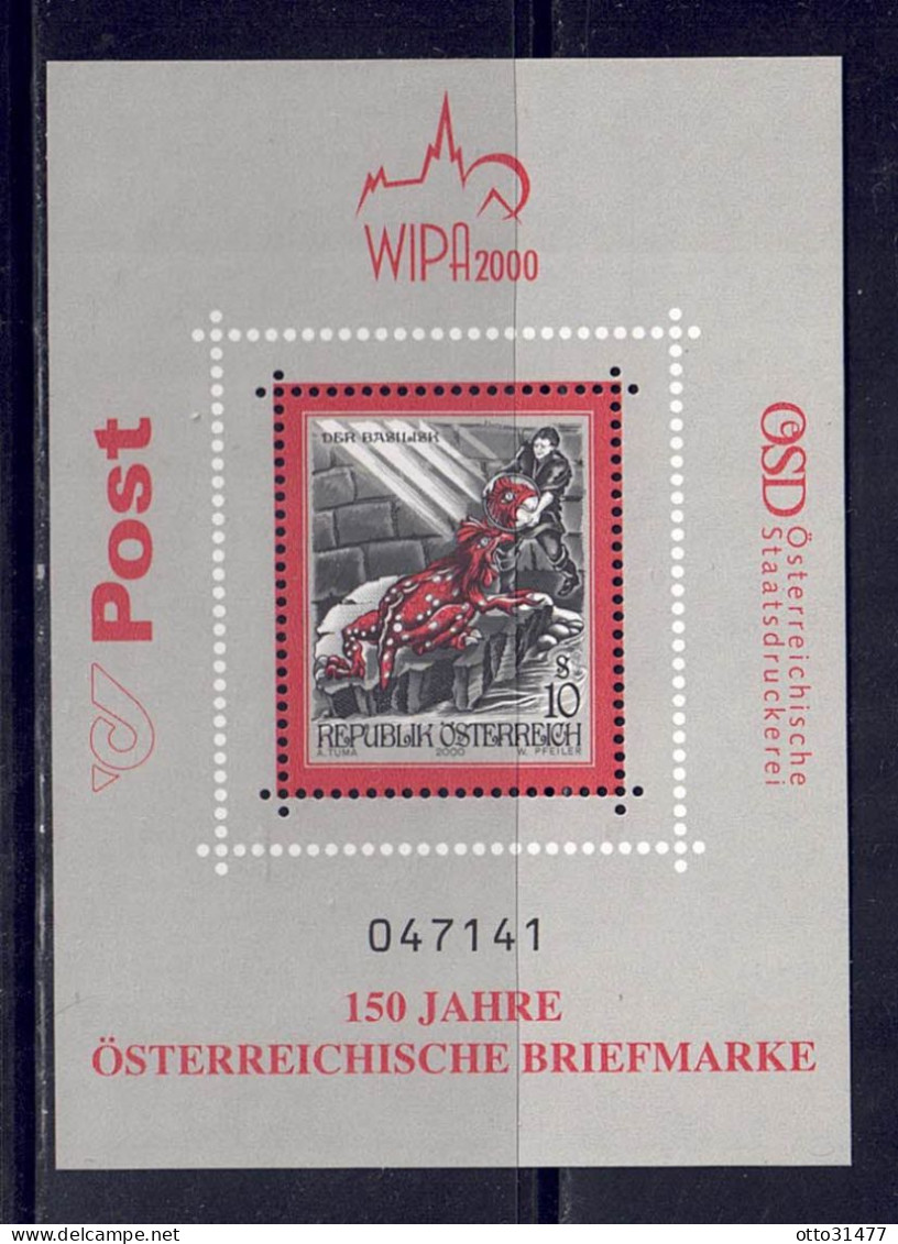 Österreich 2000 - Baselisk, ANK-Nr. Block 15, MiNr. Block 13, Postfrisch ** / MNH - Blokken & Velletjes