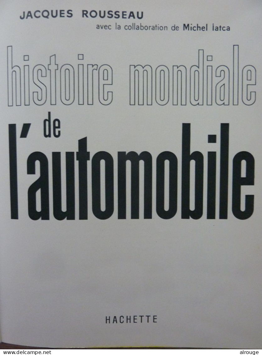 Histoire Mondiale De L'Automobile, Jacques Rousseau, 1958, Illustré - Auto