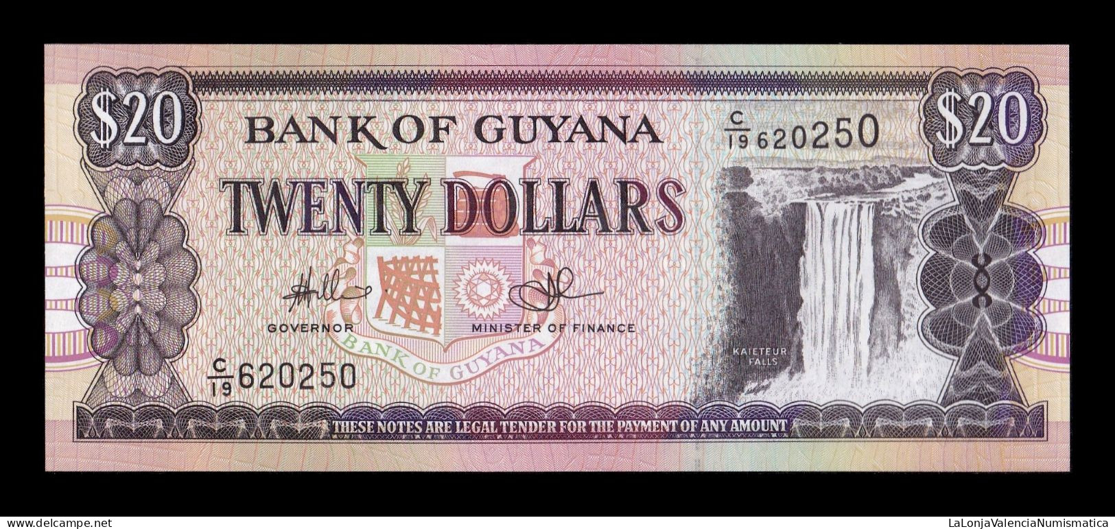 Guyana 20 Dollars 2009 Pick 30e(2) Sc Unc - Guyana