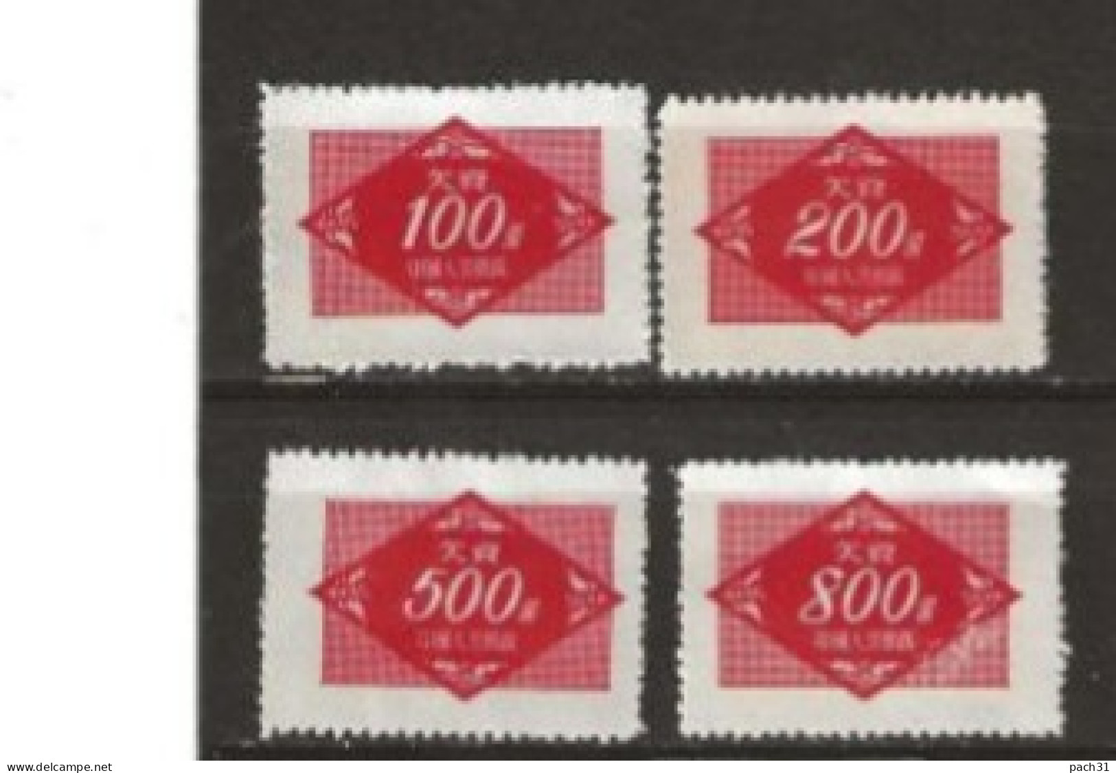 Chine Timbres Taxe N° YT 111 à 114 Nsg - Unused Stamps