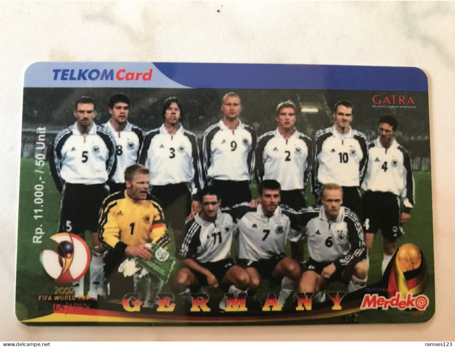 TELKOM  CARD INDONESIA    FOOTBALL TEAM  GERMANY - Indonesia