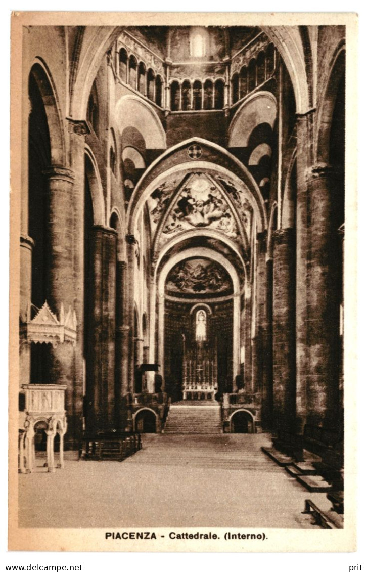 Piacenza Cattedrale Interno 1920s Unused Real Photo Postcard. Publisher Most Probably: L.Fagnola, Piacenza - Piacenza