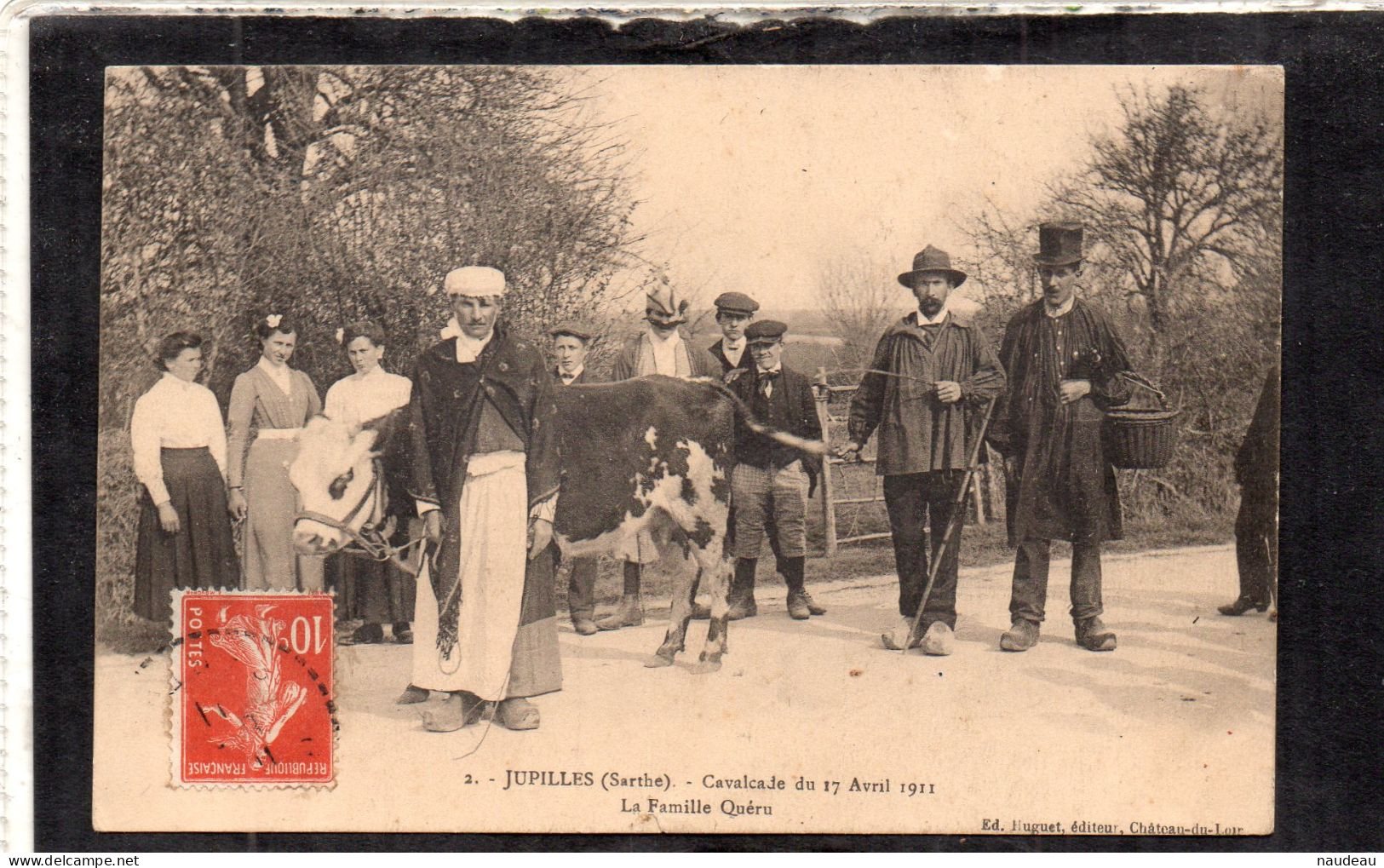 JUPILLES (72) Cavalcade Du 17 Avril 1911 - La Famille QUERU - Other & Unclassified