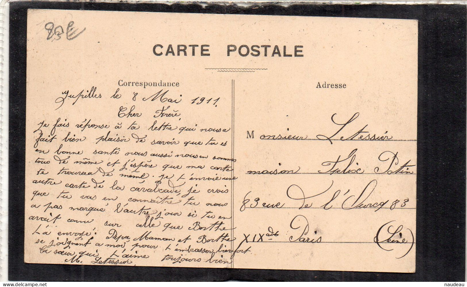 JUPILLES (72) Cavalcade Du 17 Avril 1911 - La Famille QUERU - Other & Unclassified