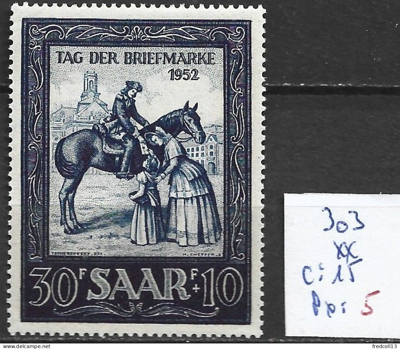 SARRE 303 ** Côte 15 € - Unused Stamps