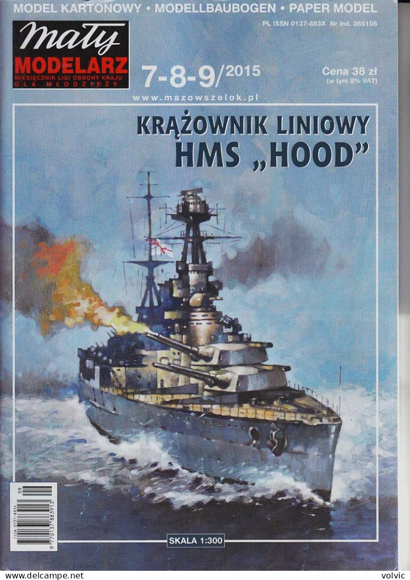 Plan " HMS,,HOOD " Echelle 1/300 - Sonstige & Ohne Zuordnung