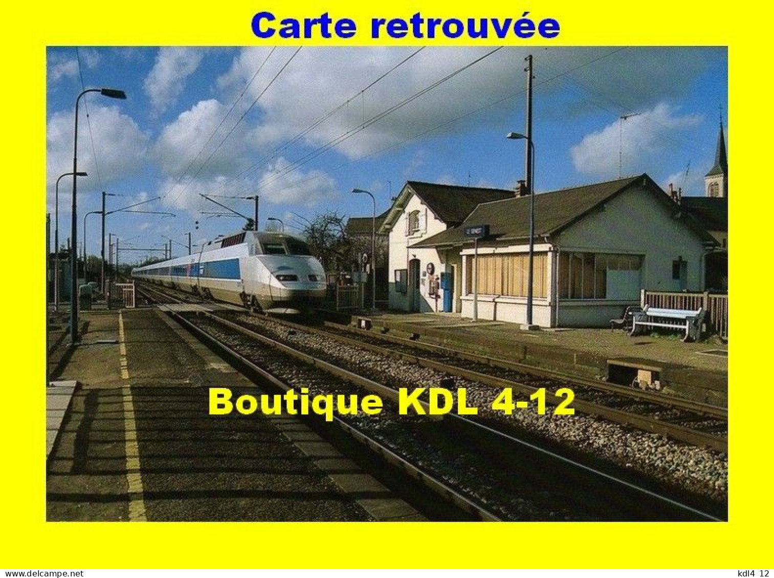 AL 059 - TGV Atlantique Rame N° 312 Passant En Gare - LE GENEST-SAINT-ISLE - Mayenne - SNCF - Le Genest Saint Isle