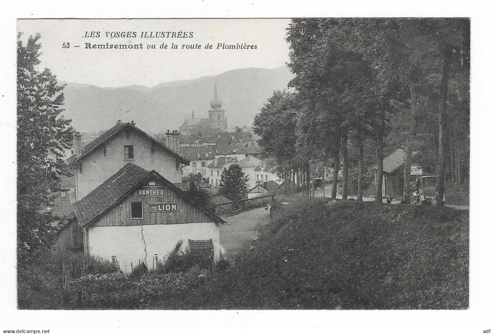 CPA REMIREMONT VU DE LA ROUTE DE PLOMBIERES, LES VOSGES ILLUSTREES, VOSGES 88 - Remiremont